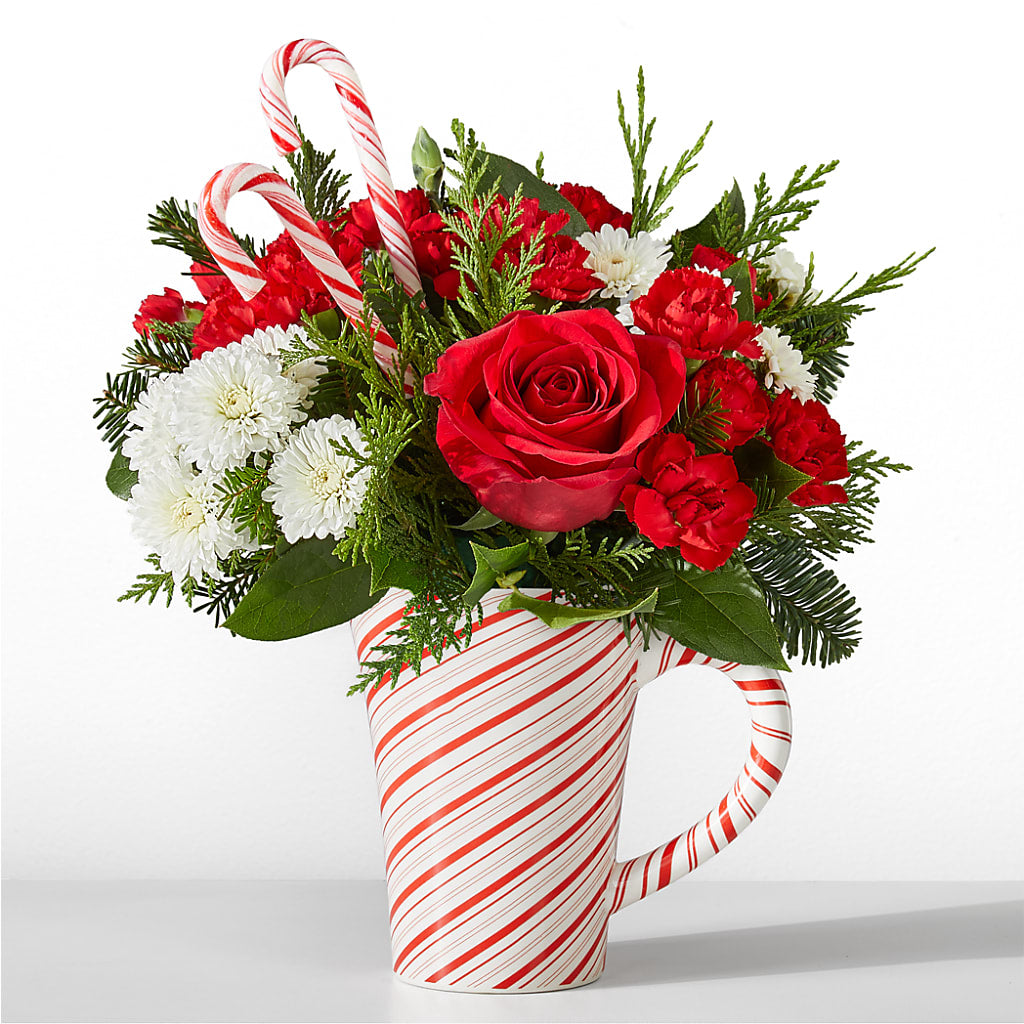 Peppermint Swirl Mug – All City Florist Inc, Melbourne FL