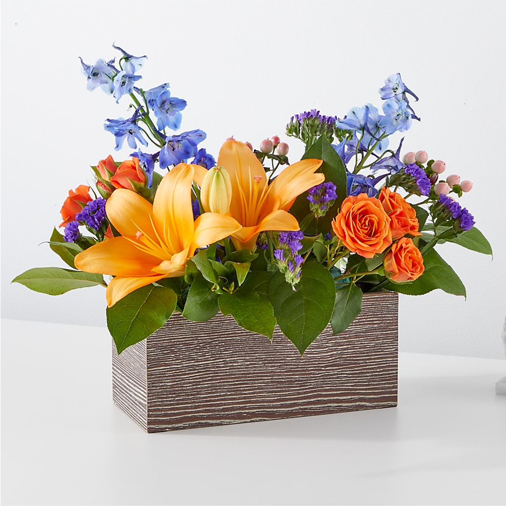 Radiant Citrus Box Bouquet – All City Florist Inc, Melbourne FL