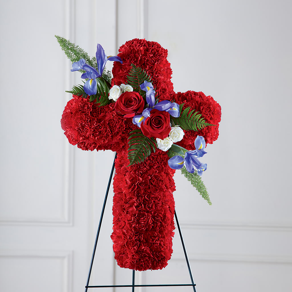 Faithful Hero Floral Cross – All City Florist Inc, Melbourne FL