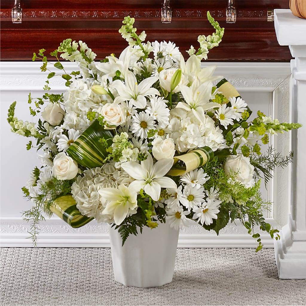 Thoughts of Tranquility Floor Basket – All City Florist Inc, Melbourne FL