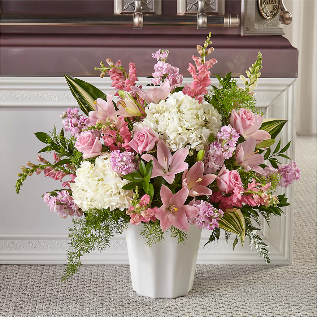 Simply Serene Floor Basket – All City Florist Inc, Melbourne FL