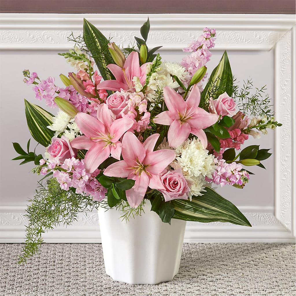 Simply Serene Floor Basket – All City Florist Inc, Melbourne FL