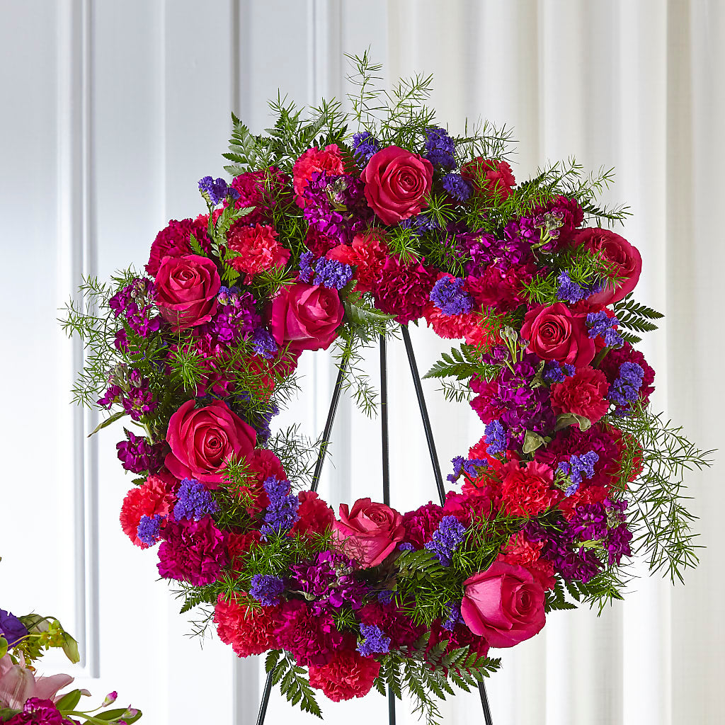 Calming Colors Wreath – All City Florist Inc, Melbourne FL