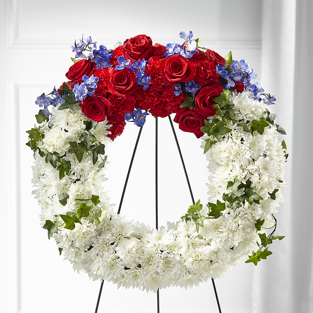 Patriotic Passion Wreath – All City Florist Inc, Melbourne FL