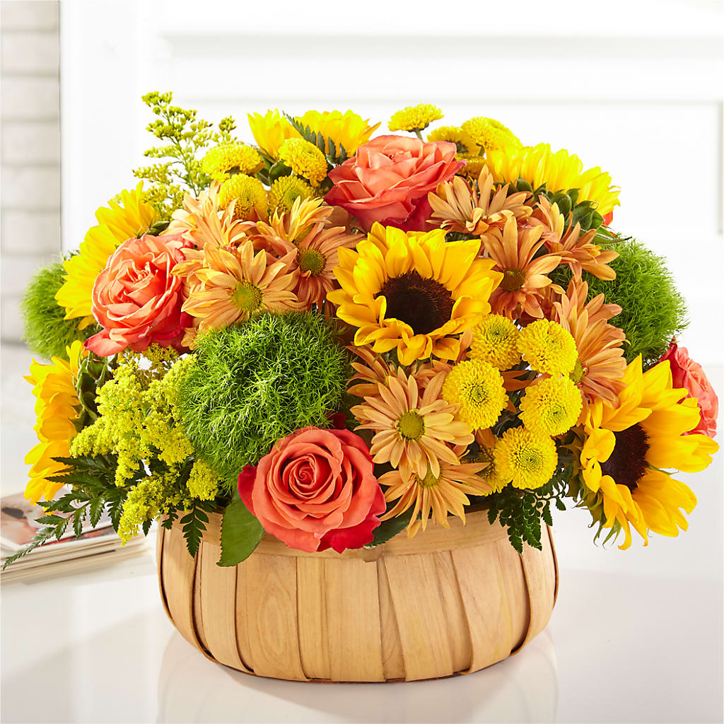 Harvest Sunflower Basket – All City Florist Inc, Melbourne FL