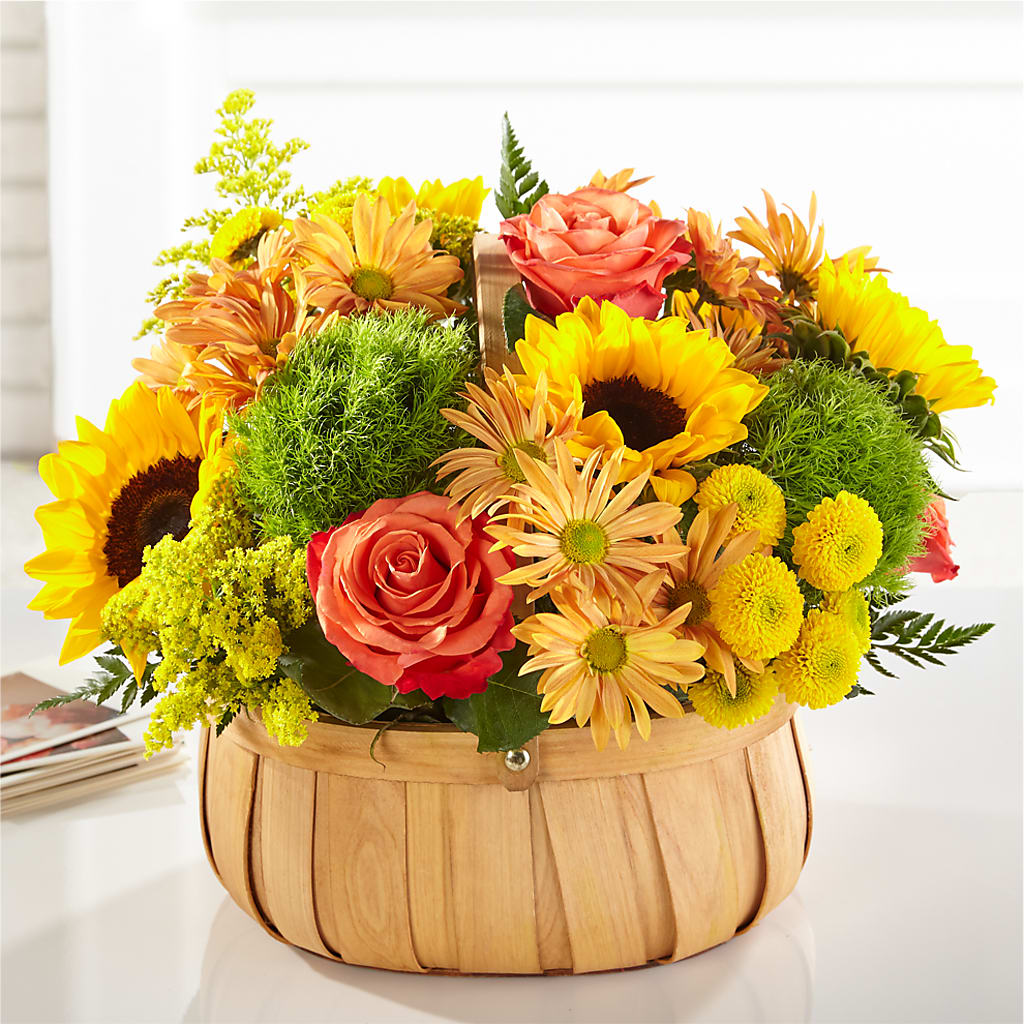 Harvest Sunflower Basket – All City Florist Inc, Melbourne FL