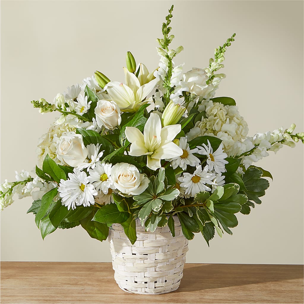 Ivory Elegance Floral Basket – All City Florist Inc, Melbourne FL