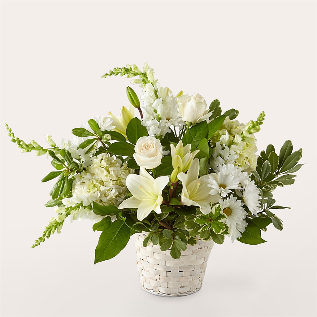 Ivory Elegance Floral Basket – All City Florist Inc, Melbourne FL