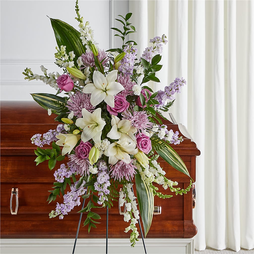 Grateful Hearts Standing Spray – All City Florist Inc, Melbourne FL