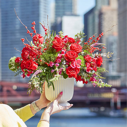 Big Red Bow Bouquet –  All City Florist Inc, Melbourne FL