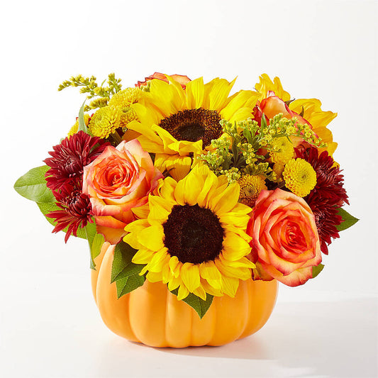 Golden Gourd Pumpkin Bouquet –  All City Florist Inc, Melbourne FL