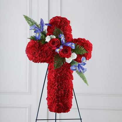 Faithful Hero Floral Cross –  All City Florist Inc, Melbourne FL