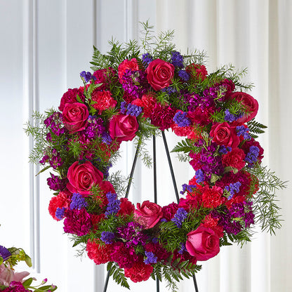Calming Colors Wreath –  All City Florist Inc, Melbourne FL