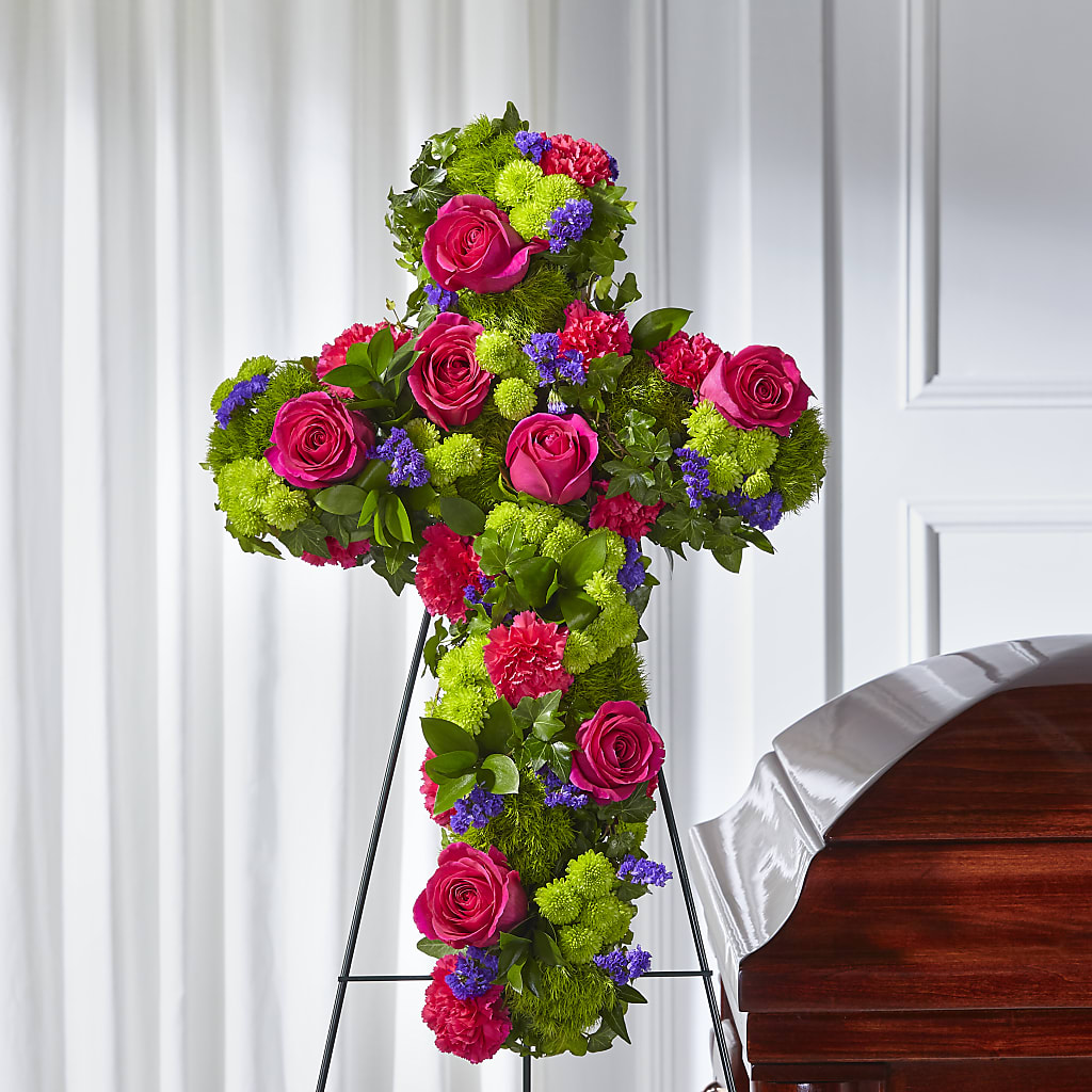 Tribute Rose Floral Cross –  All City Florist Inc, Melbourne FL