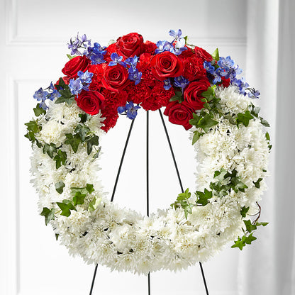 Patriotic Passion Wreath –  All City Florist Inc, Melbourne FL