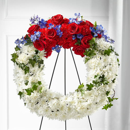 Patriotic Passion Wreath –  All City Florist Inc, Melbourne FL