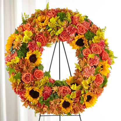 Autumnal Memories Wreath (Standard) –  All City Florist Inc, Melbourne FL