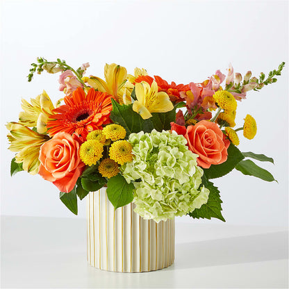 Autumn Sunshine Bouquet with Ivory Vase –  All City Florist Inc, Melbourne FL