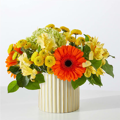 Autumn Sunshine Bouquet with Ivory Vase –  All City Florist Inc, Melbourne FL