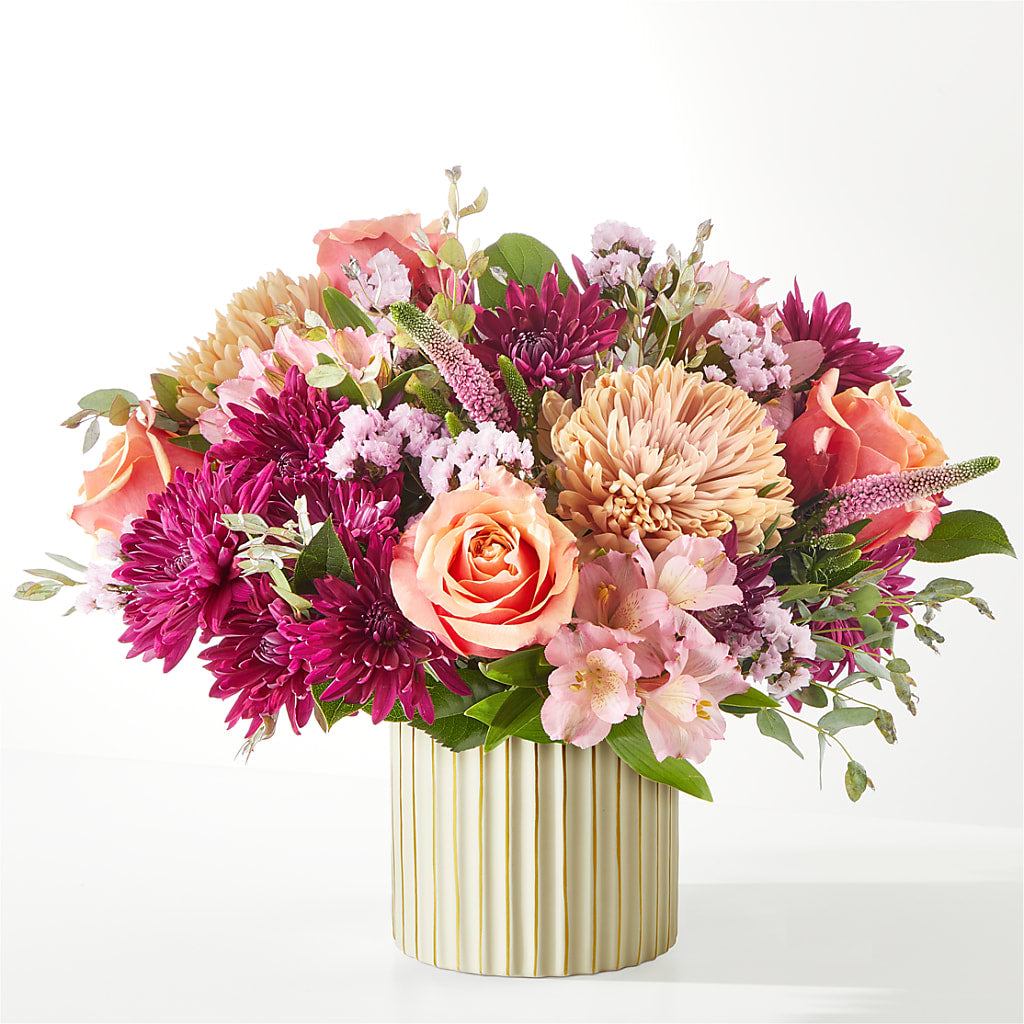 Berry Cobbler Bouquet with Ivory Vase –  All City Florist Inc, Melbourne FL