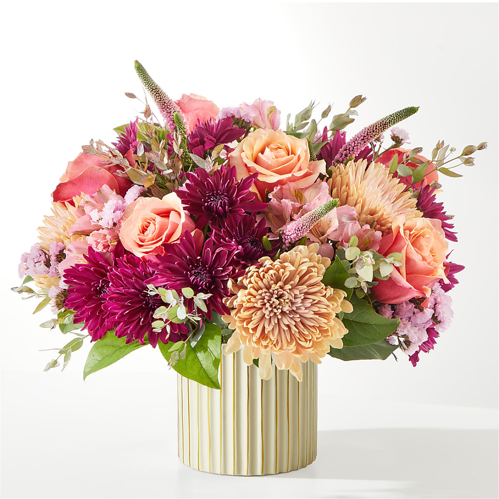 Berry Cobbler Bouquet with Ivory Vase –  All City Florist Inc, Melbourne FL
