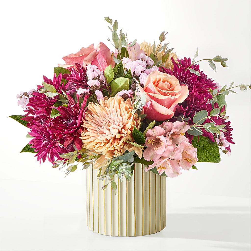 Berry Cobbler Bouquet with Ivory Vase –  All City Florist Inc, Melbourne FL