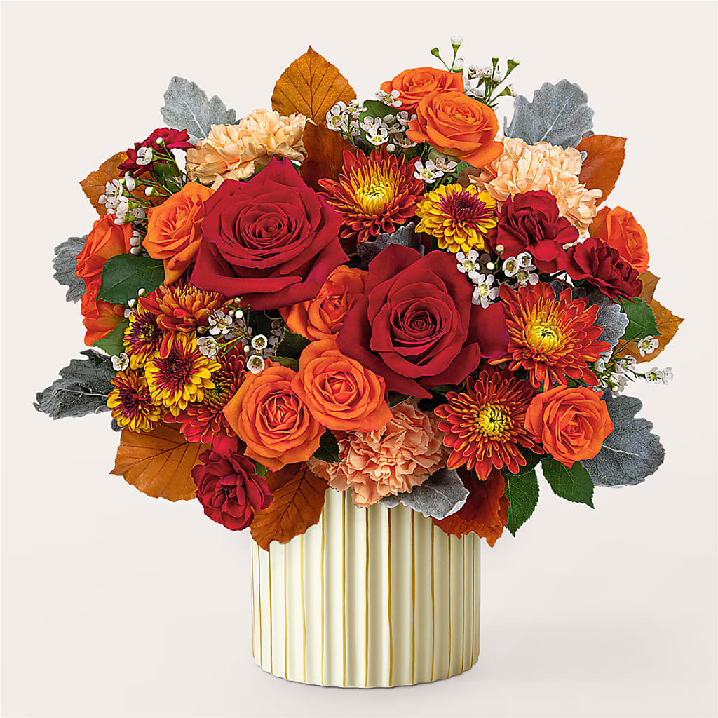 Merlot Bouquet with Ivory Vase –  All City Florist Inc, Melbourne FL