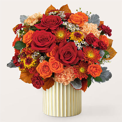 Merlot Bouquet with Ivory Vase –  All City Florist Inc, Melbourne FL