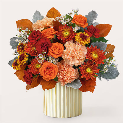 Merlot Bouquet with Ivory Vase –  All City Florist Inc, Melbourne FL