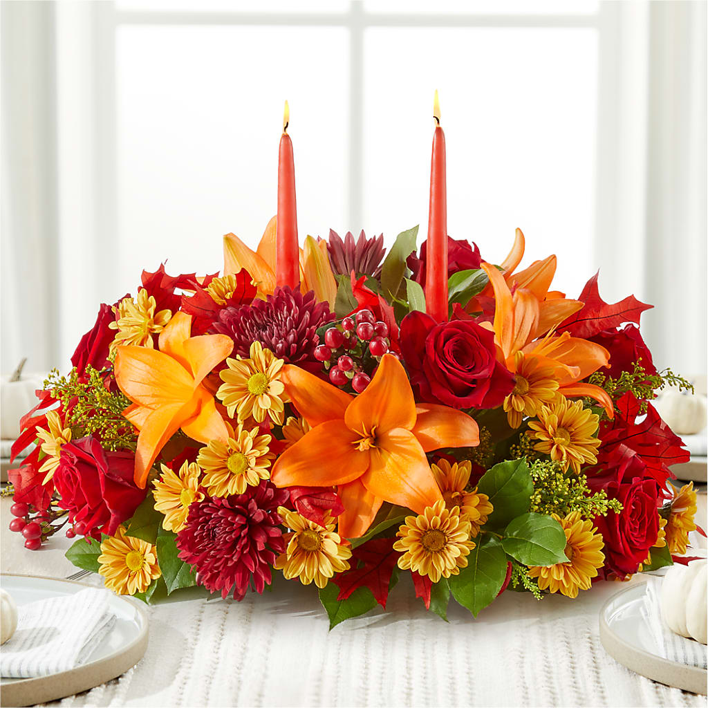 Autumn's Embrace Centerpiece –  All City Florist Inc, Melbourne FL