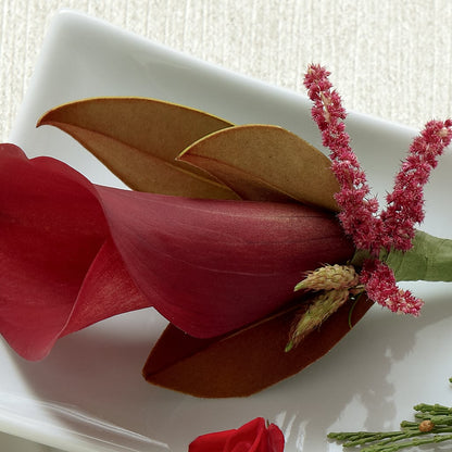 Red Calla Boutonniere –  All City Florist Inc, Melbourne FL