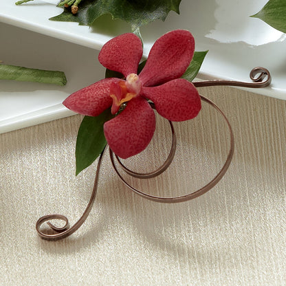 Red Mokara Boutonniere –  All City Florist Inc, Melbourne FL