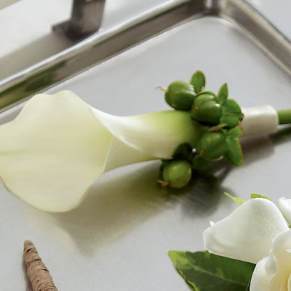 White Calla Boutonniere –  All City Florist Inc, Melbourne FL